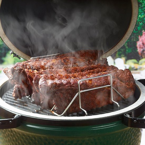 Big Green Egg Ribs & Roasting Rack