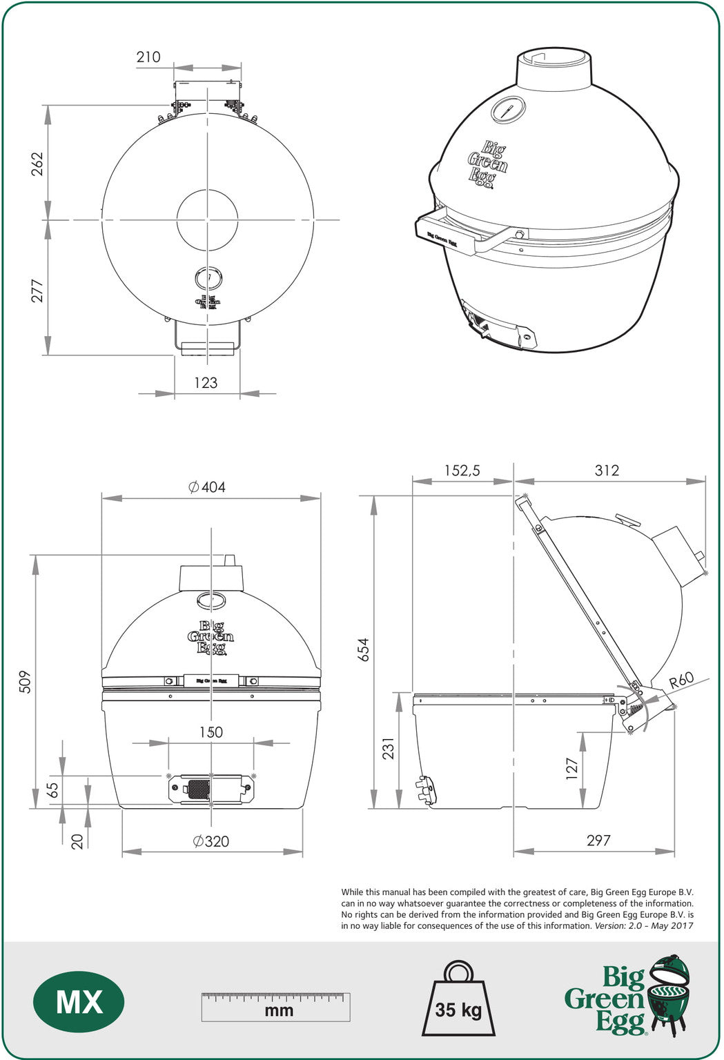 Big Green EGG MiniMax - Inclusief Carrier & Conveggtor