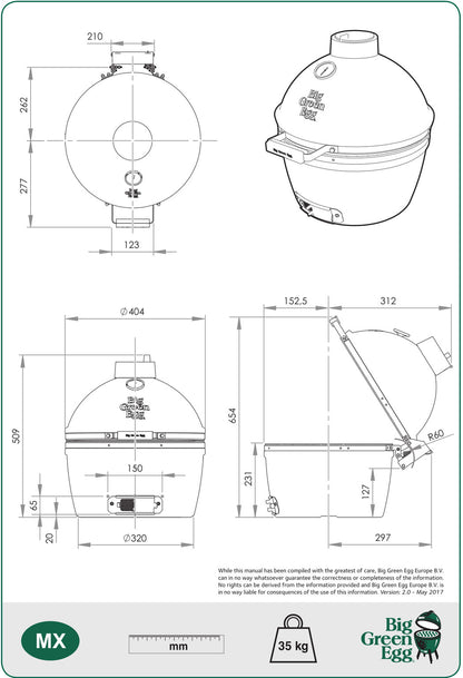 Big Green EGG MiniMax - Inclusief Carrier & Conveggtor
