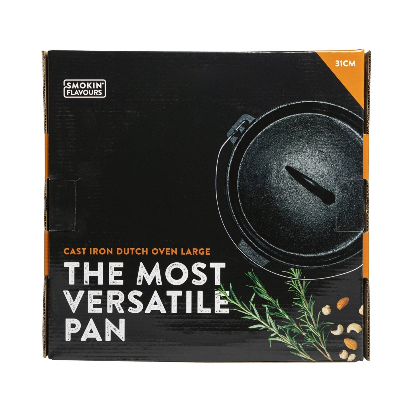 Smokin’ Flavours Gietijzeren Dutch oven large – 31 cm (4,5L)