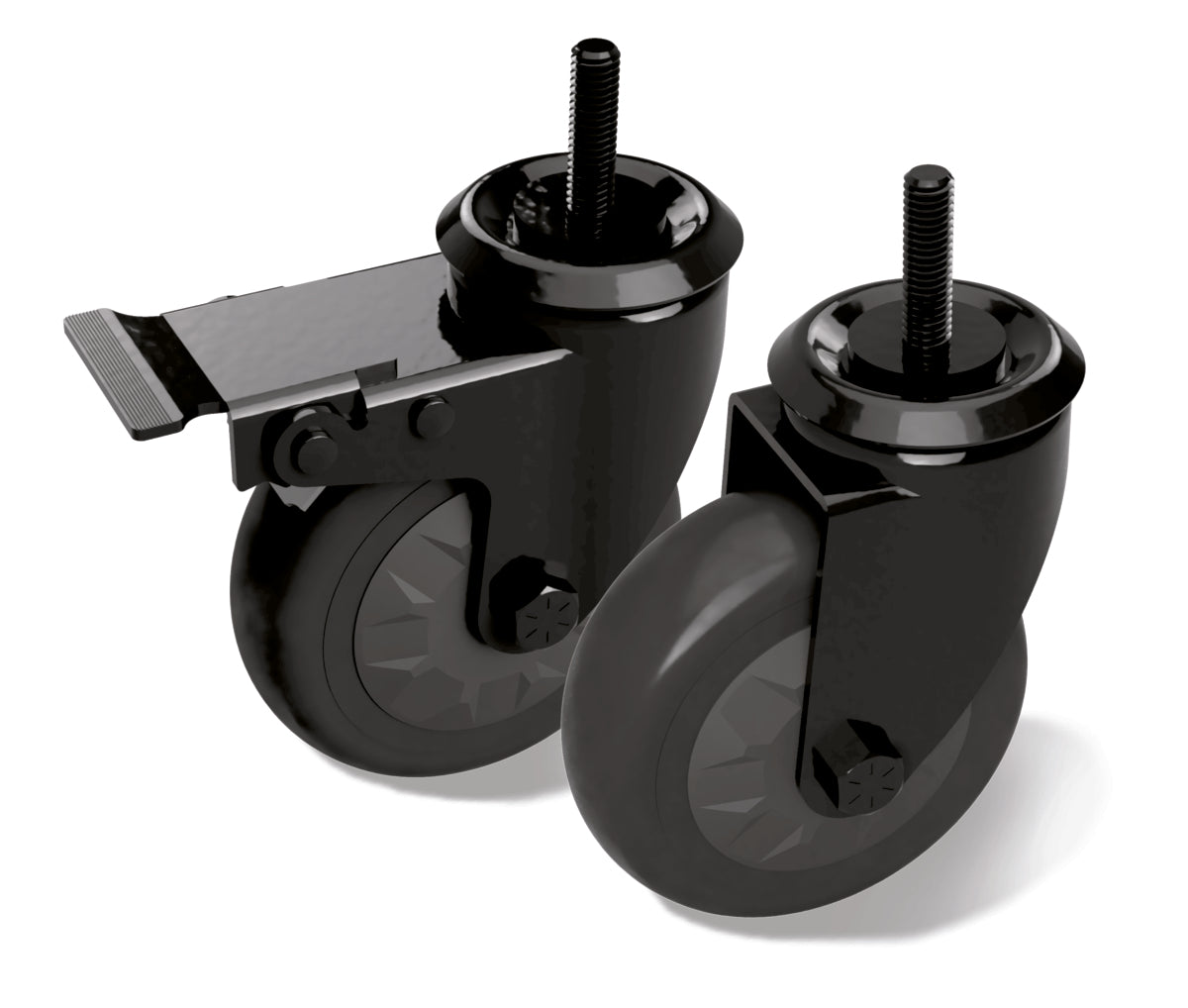 Wielenset (2 st.) voor Big Green Egg tafel & Nest