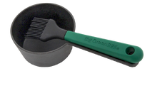 CAST IRON SAUCE POT WITH BASTING BRUSH