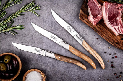 Laguiole Steakmessen set Olijfhout