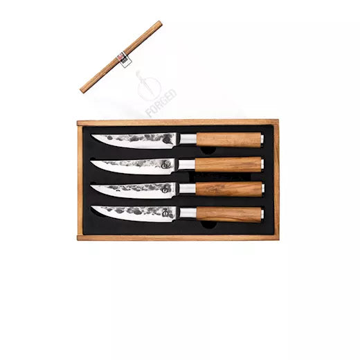 Forged Olive Steakmessen set 4 stuks
